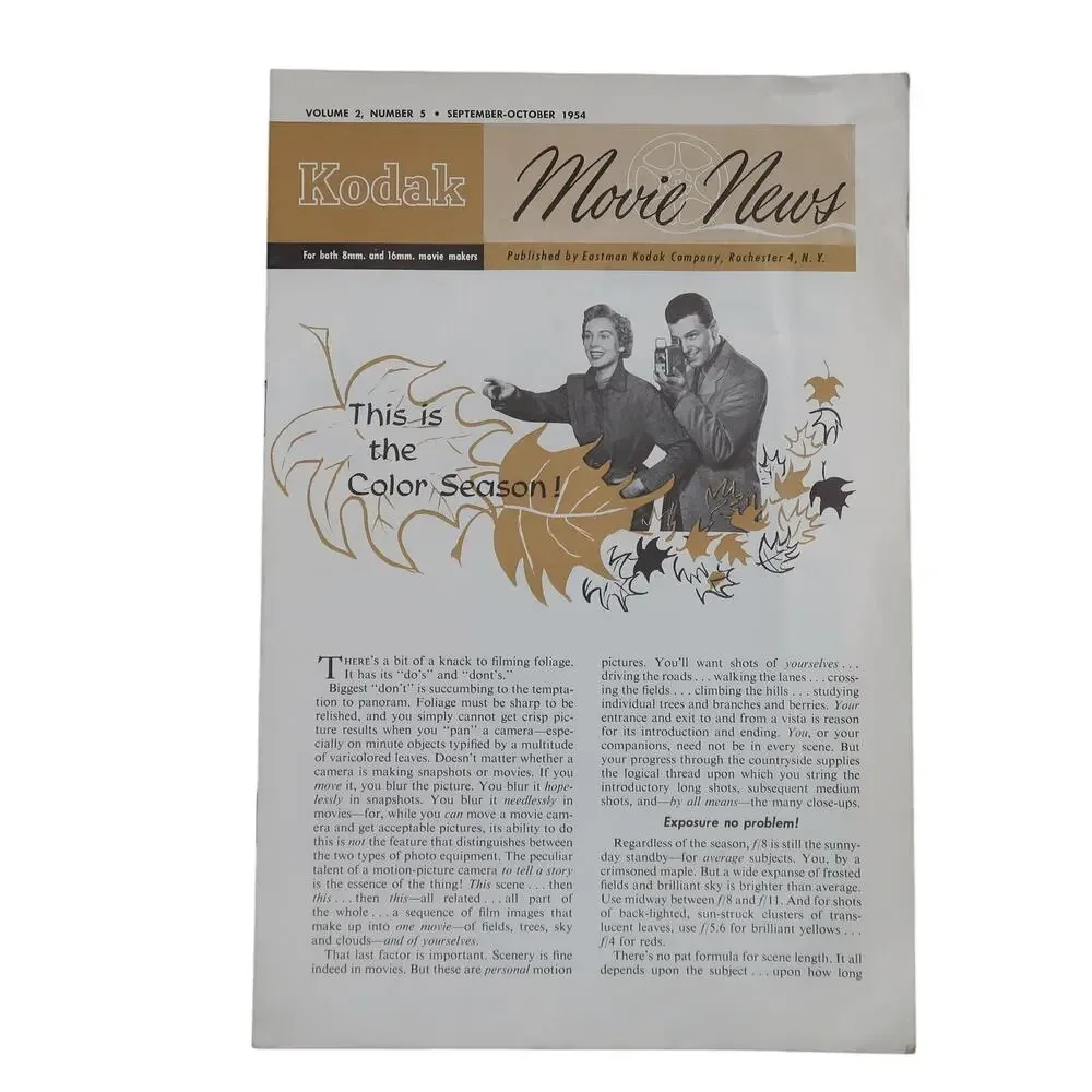 Kodak Movie News Magazine Booklet Set of Three (3) 1954 Eastman Kodak Rochester